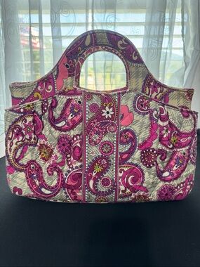 Vera Bradley Quilted Paisley Tote Bag in Pink